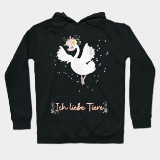 Schwan Tanz Liebe Tiere Prinzessin Blumen Süß Hoodie